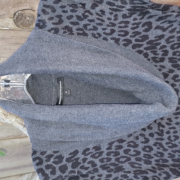 Express Grey & Black animal print Sweater Dress - Picture 2 of 7